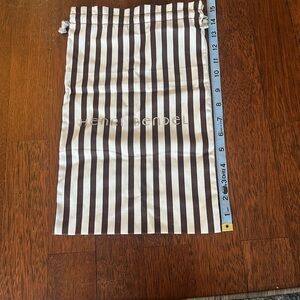 Henri Bendel Black and White Striped Pouch